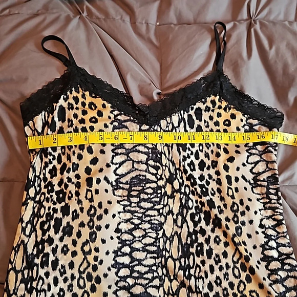 Fashion Bug Cheetah Print Black Lace Camisole Large - Picture 8 of 9